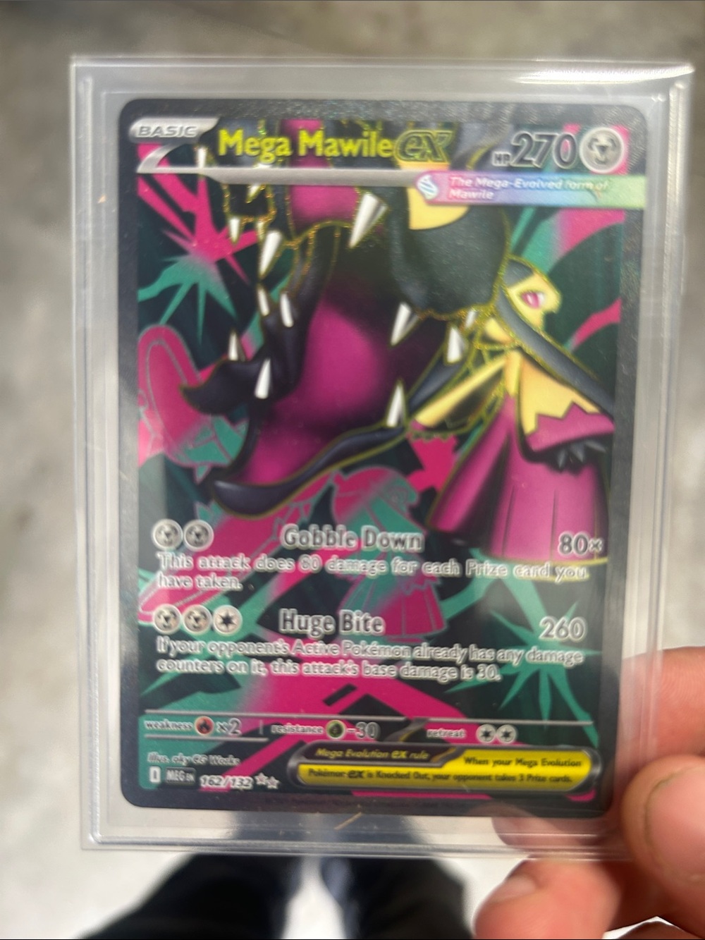 Pokemon Mega Mawile EX Trading Card - Black, Pink, Yellow